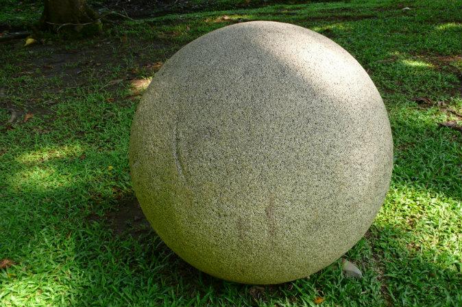 One of many mysterious stone spheres in Costa Rica. (Cindy Drukier/Epoch Times)