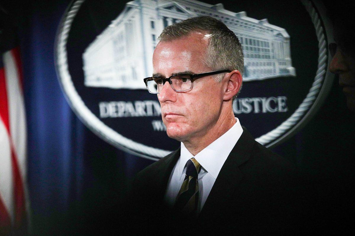Then-FBI Deputy Director Andrew McCabe at the Justice Department in Washington on July 13, 2017. (Alex Wong/Getty Images)