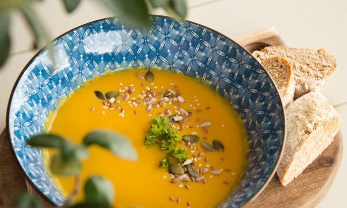 Easy Roasted Butternut Squash, Sweet Potato, and Carrot Soup Recipe