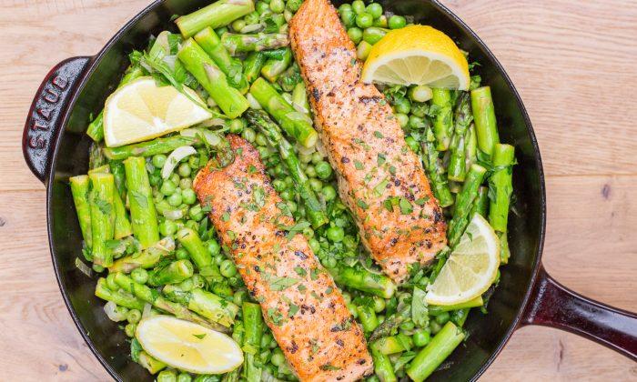 Cooking Up a California Spring: Salmon With Spring Vegetables
