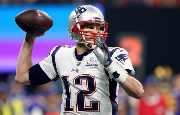 Tom Brady #12 of the New England Patriots attempts a pass against the Los Angeles Rams in the first quarter during Super Bowl LIII in Atlanta, Georgia, on Feb. 3, 2019. (Maddie Meyer/Getty Images)