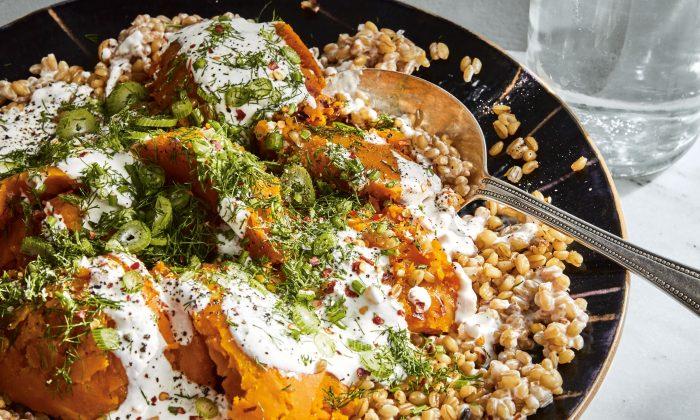 Grains and Roasted Squash With Spicy Buttermilk Dressing