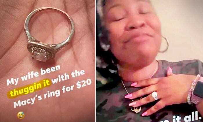 Husband Replaces $20 Wedding Ring From Macy's With Ring of Her Dreams 13 Years Later