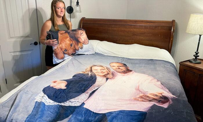 Parents Gift Freshman Daughter Prank Comforter-Pillow Set With Family Printed on It