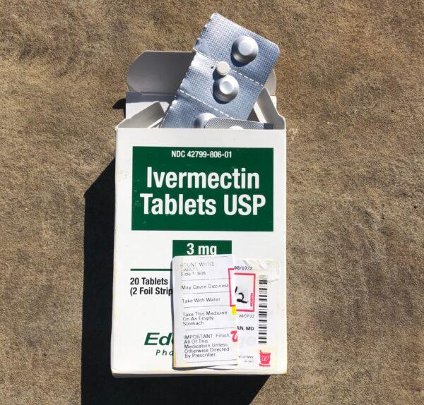 A package of ivermectin tablets. (Natasha Holt/The Epoch Times)