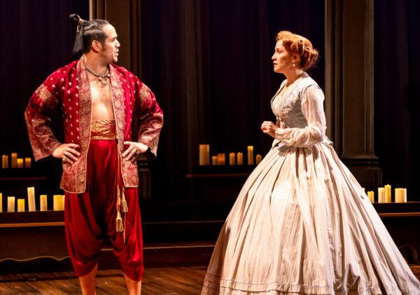  Adam Jacobs as the King and Betsy Morgan as Anna  in "The King and I." (Brett Beiner)