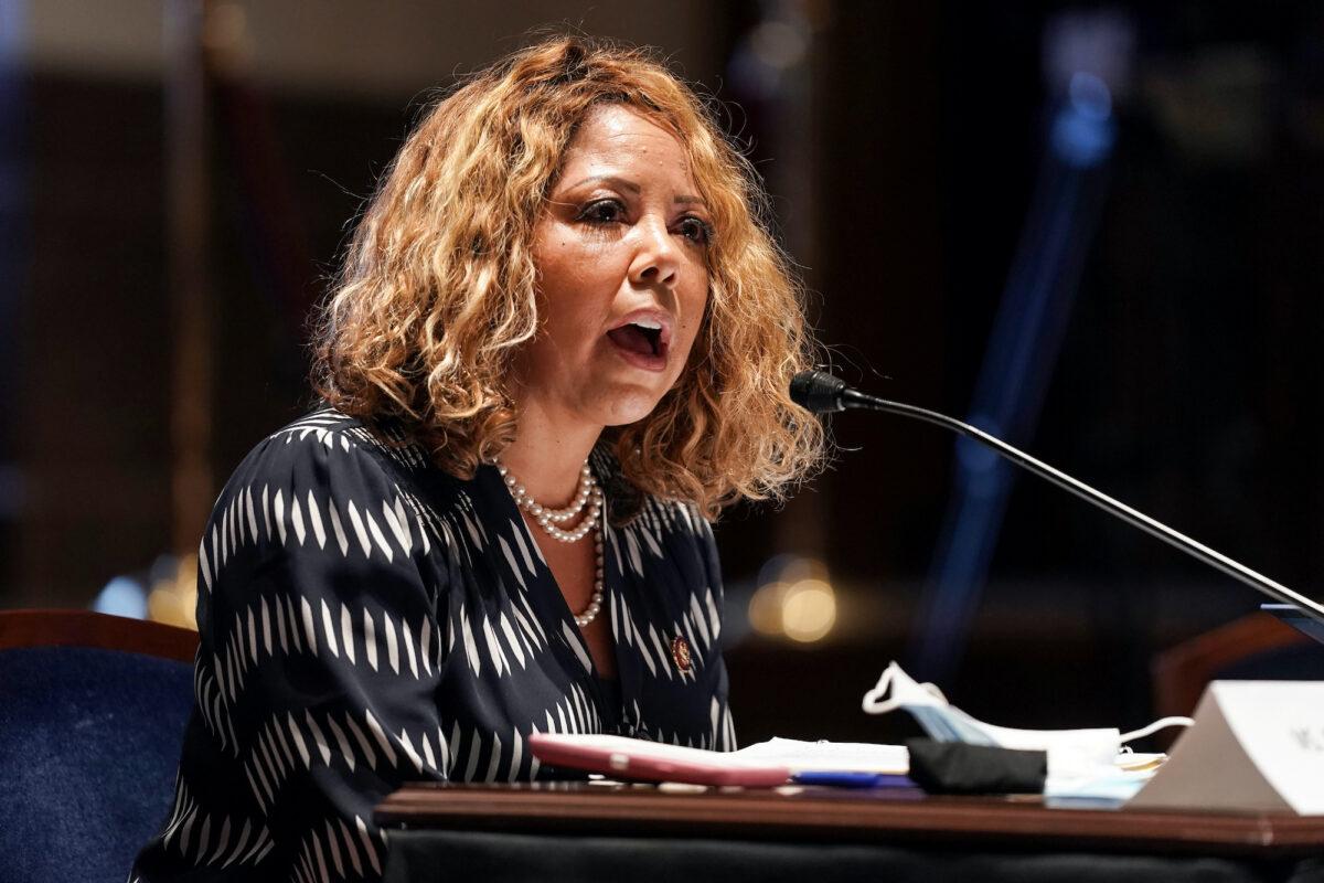 Rep. Lucy McBath (D-Ga.) speaks during a House Judiciary Committee markup of H.R. 7120 the Justice in Policing Act, on Capitol Hill in Washington, D.C., on June 17, 2020. (Greg Nash/Pool via Reuters)