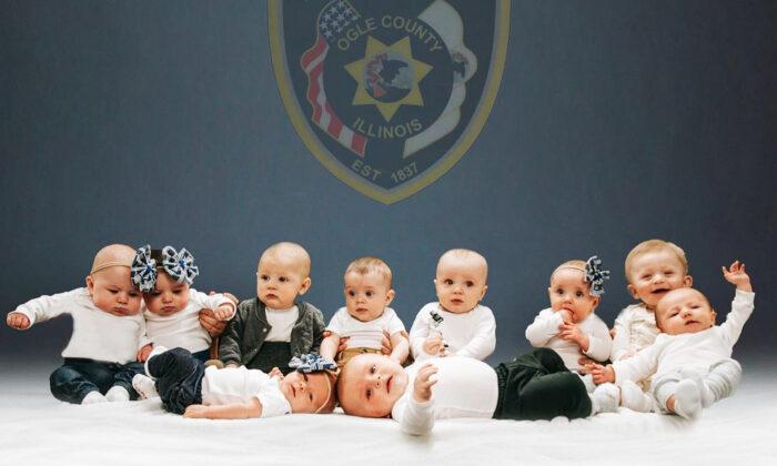 Illinois Sheriff’s Office Celebrates the Birth of 10 New Babies in 7 Months With an Adorable Photoshoot