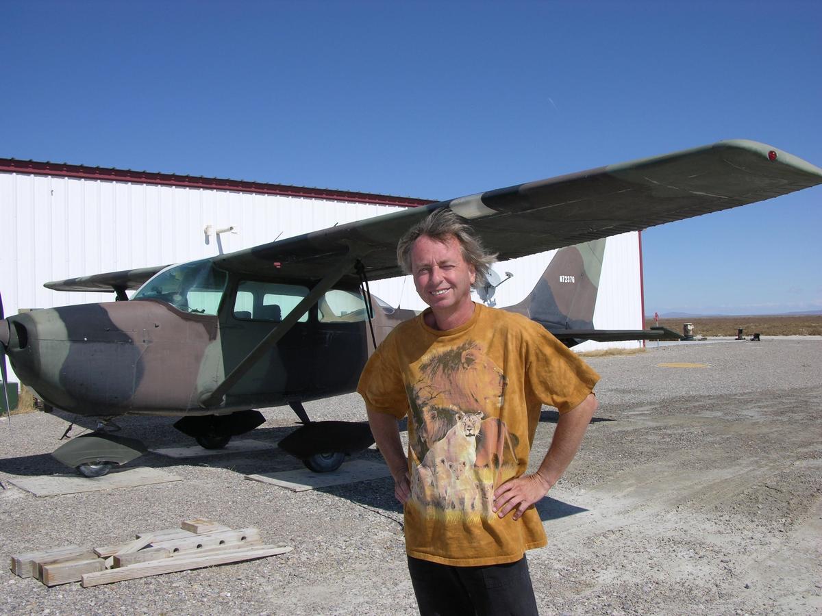  A recent photo of Ivo Zdarsky taken from his hangar home in Lucin, Utah. (Courtesy of Ivo Zdarsky)