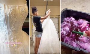 Teen Transforms Wedding Dress That She Thrifted for Prom, See How It Looks (VIDEO)