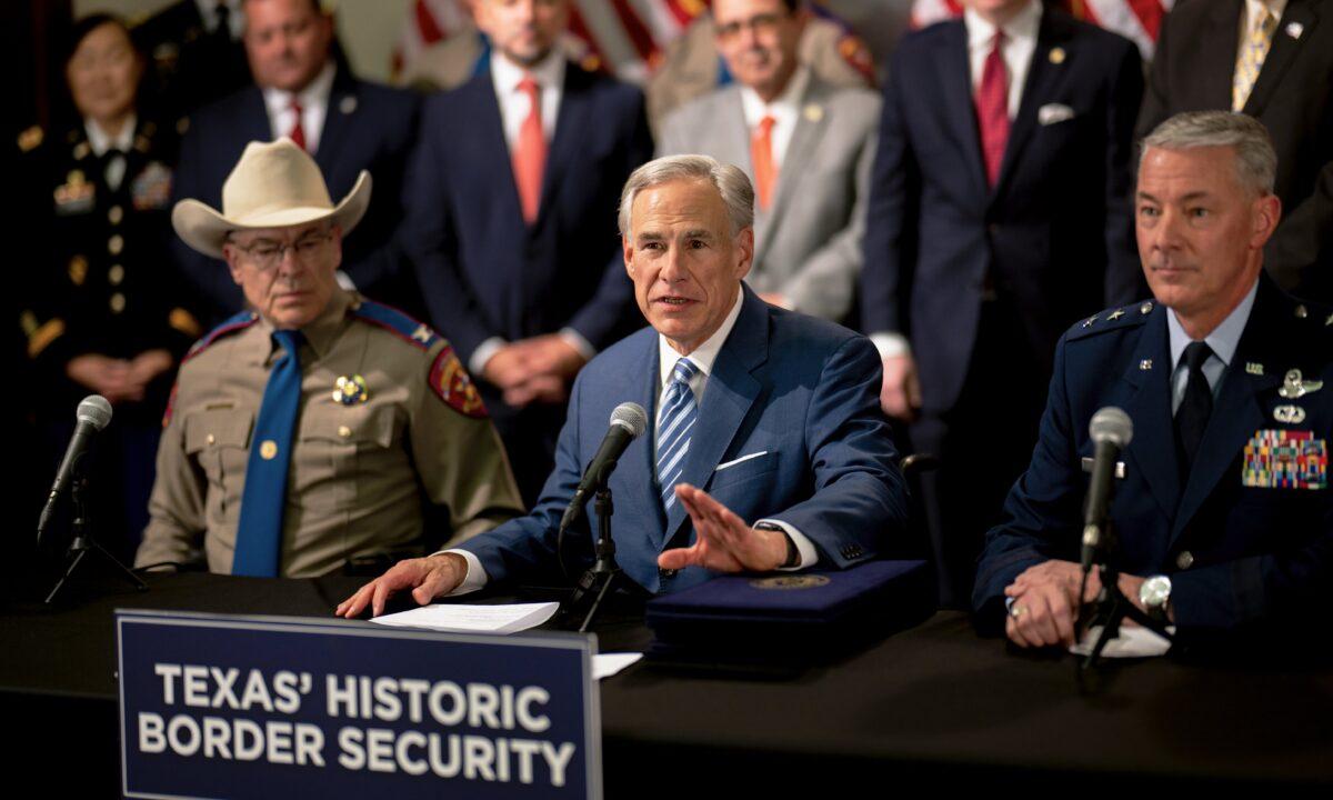  Texas Gov. Greg Abbott speaks during a news conference at the Texas State Capitol in Austin, Texas, on June 8, 2023. (Brandon Bell/Getty Images)