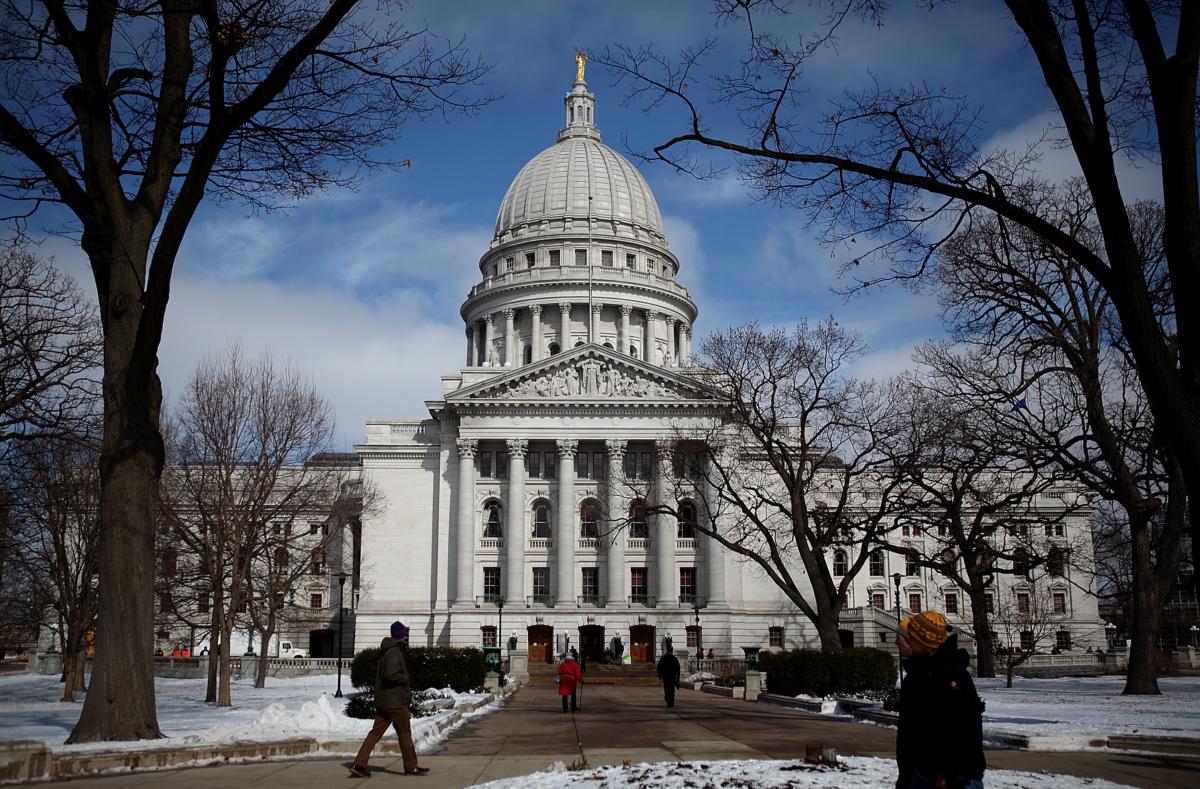  A general view of the Wisconsin State Capitol in Madison, Wis., on March 6, 2011. (Justin Sullivan/Getty Images)