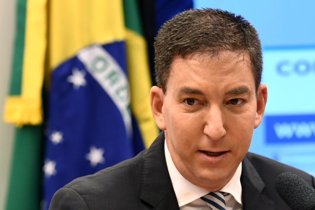 Journalist Glenn Greenwald during a hearing at the Lower House's Human Rights Commission in Brasilia, Brazil, on June 25, 2019. (Evaristo Sa/AFP via Getty Images)