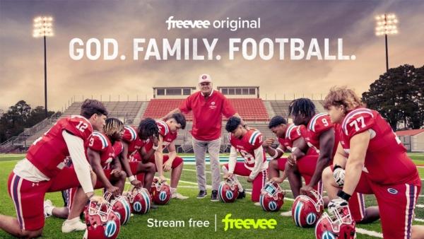  Theatrical poster for documentary "God. Family. Football." (Amazon Studios)