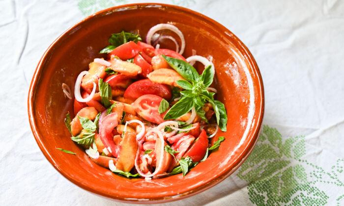Tomato-Peach Salad Makes Sweet Use of Seasonal Fruit