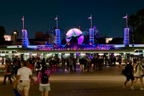 Entrance to Disney's California Adventure theme park in Anaheim, Calif., on Sept. 1, 2023. (Carol Cassis/The Epoch Times)