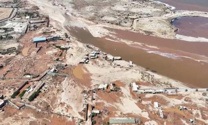 Aerial View Shows Extent of Damage Caused by Deadly Flood Killing Thousands in Libya’s Derna