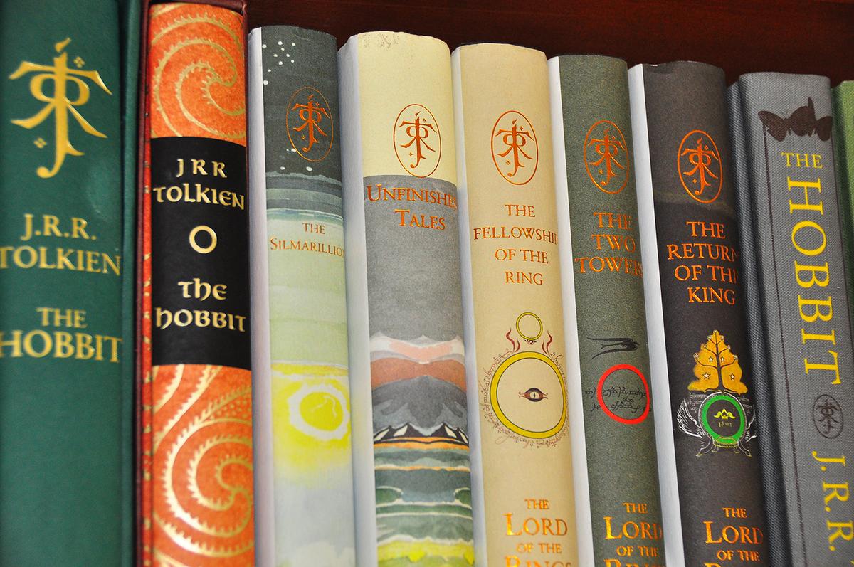  A collection of Tolkien's books including "The Hobbit" and its sequel "The Lord of the Rings." (Eeli Purola/Shutterstock)