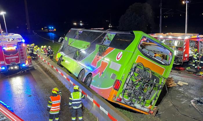 A Bus Coach Crashes in Austria, Killing a Woman and Injuring 20 Others