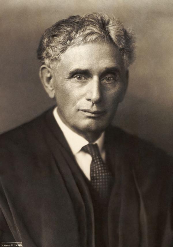  Louis Brandeis, circa 1916, by Harris & Ewing. Library of Congress. (Public Domain)