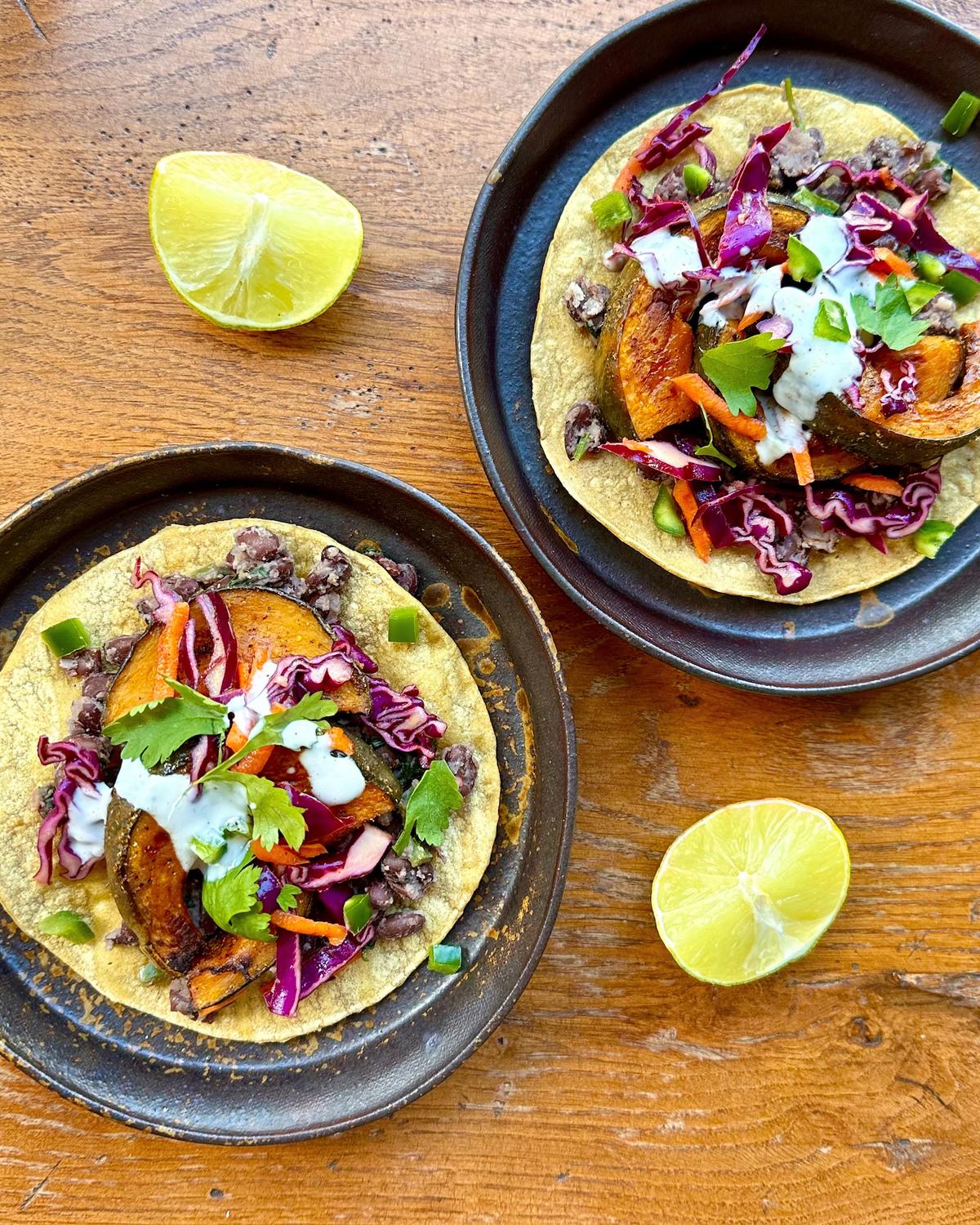 Each component of these vegetarian tostadas is well seasoned with a smattering of southwest spices to ensure layers of flavor in every bite. (Lynda Balslev for Tastefood)