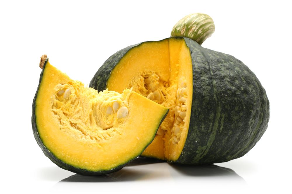 Kabocha squash has sweet orange flesh and a dark-green, speckled, edible shell, which provides extra nutrients and a satisfying firmness that is ideal for these tostadas. (JIANG HONGYAN/Shutterstock)