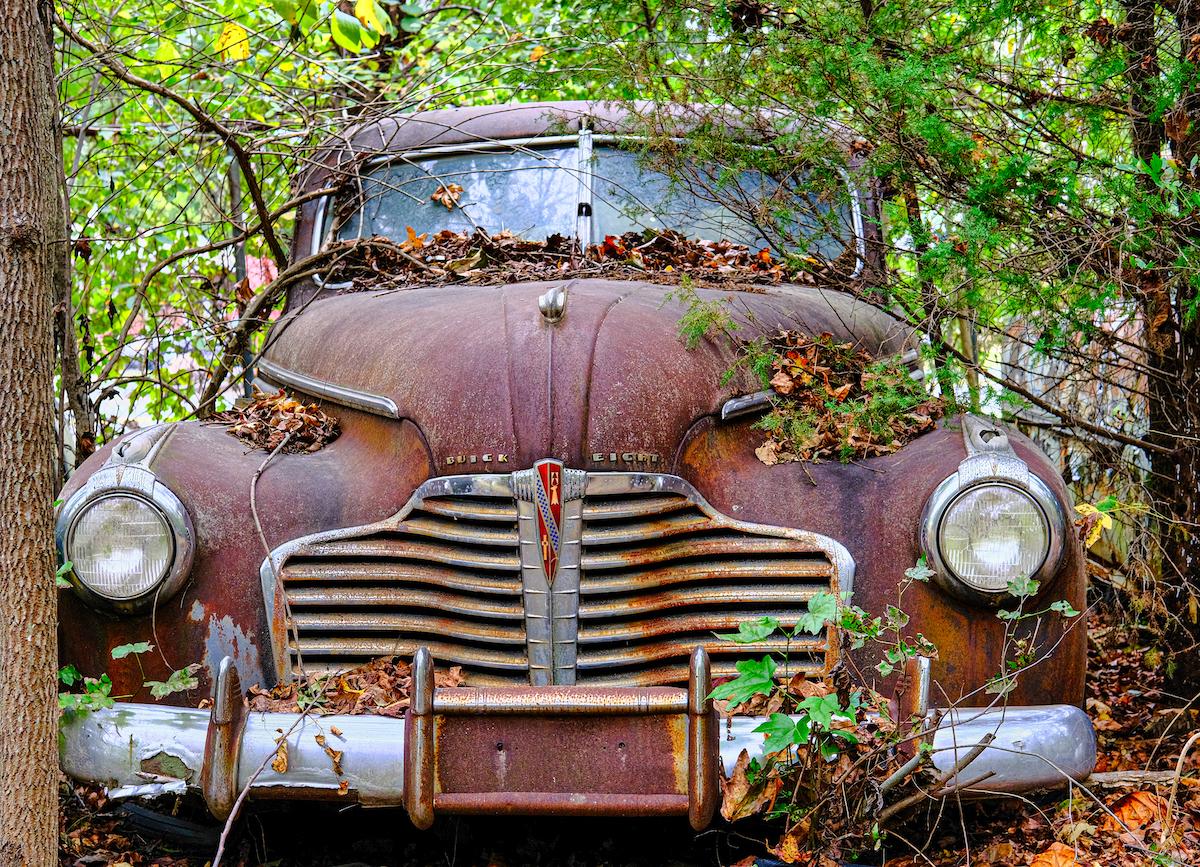 A rusted classic Buick pickup at Old Car City, near White Georgia (Darryl Brooks/Shutterstock)