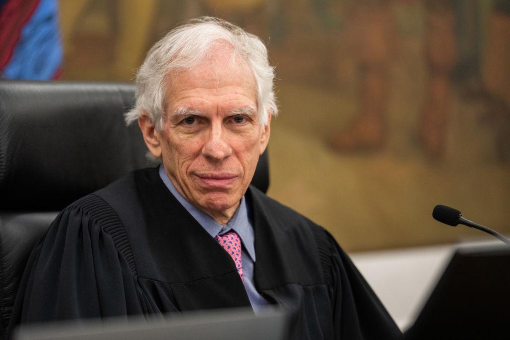 Justice Arthur Engoron presides over the civil fraud trial of former President Donald Trump at New York State Supreme Court in New York City, on Oct. 18, 2023. (Jeenah Moon/Pool/Getty Images)
