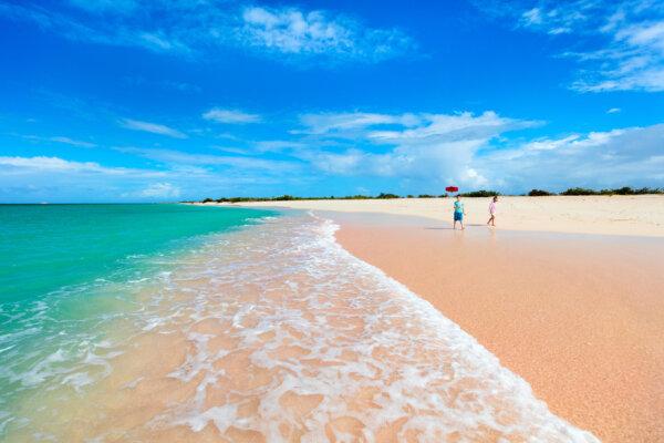 The pink sand beaches of Barbuda welcome visitors who want to get away from winter's cold. (Alexander Shalamov/Dreamstime)