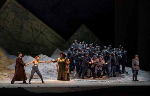 The company of Donizetti’s “The Daughter of the Regiment.” (Michael Brosilow)