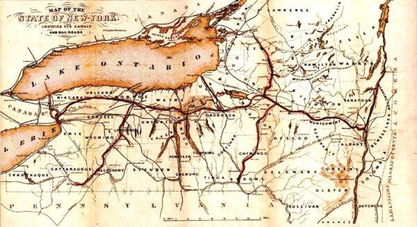  Erie Canal Map, 1853. (Public Domain)