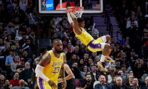 James Scores 35 and Lakers Stay Atop In-season Tournament Group With 107–95 Win at Portland