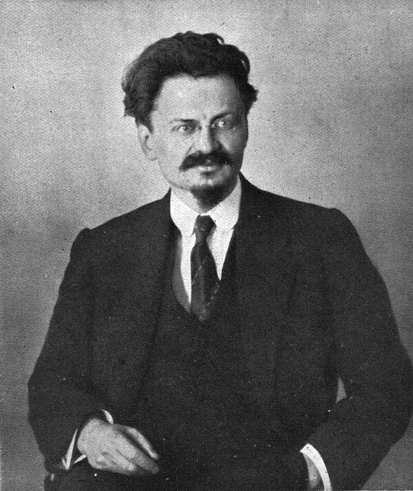 Leon Trotsky, 1933. (<span class="mw-mmv-author"><a class="new" title="User:LeonidasTheodoropoulos (page does not exist)" href="https://commons.wikimedia.org/w/index.php?title=User:LeonidasTheodoropoulos&action=edit&redlink=1">Leonidas Theodoropoulos</a></span> /<a class="mw-mmv-license" href="https://creativecommons.org/licenses/by-sa/4.0" target="_blank" rel="noopener">CC BY-SA 4.0</a>)