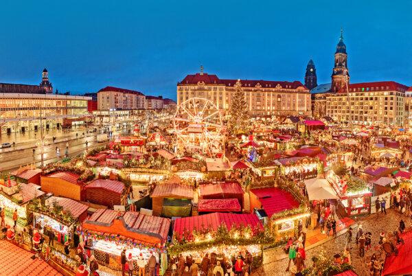 A Christmas market in Dresden, Germany, attracts holidaymakers from all over the world. (Fivestars00/Dreamstime)