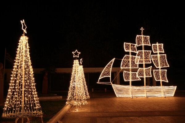 In Greece, ships with lights on them signal the holiday season. Photo courtesy of (Kanvag/Dreamstime)