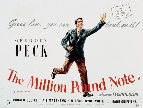 Theatrical poster for "The Million Pound Note." (General Film Distributors)