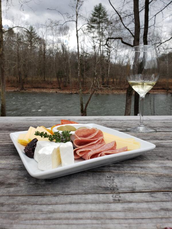 In Abingdon, Virginia, a winery offers casual riverside snacks to go with your chosen pour. (Myscha Theriault/TNS)