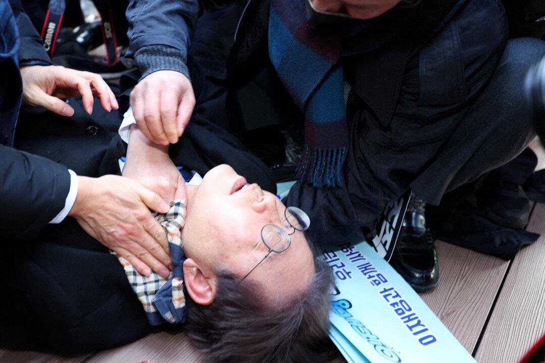 South Korean Opposition Leader Stabbed During Press Conference