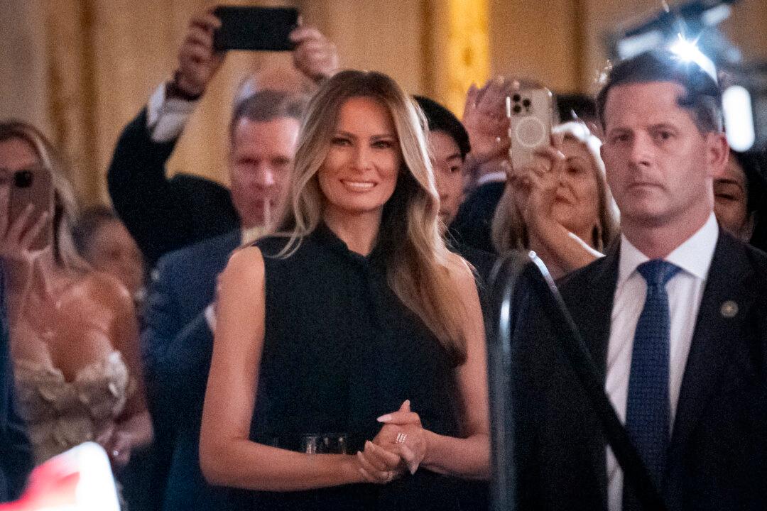 Melania Trump Makes Rare Appearance at Glitzy Mar-a-Lago Event Supporting Former President