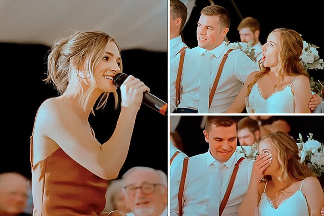 Best Friend Surprises Bride and Groom With Secretly Written Song, and Their Reaction Is Priceless