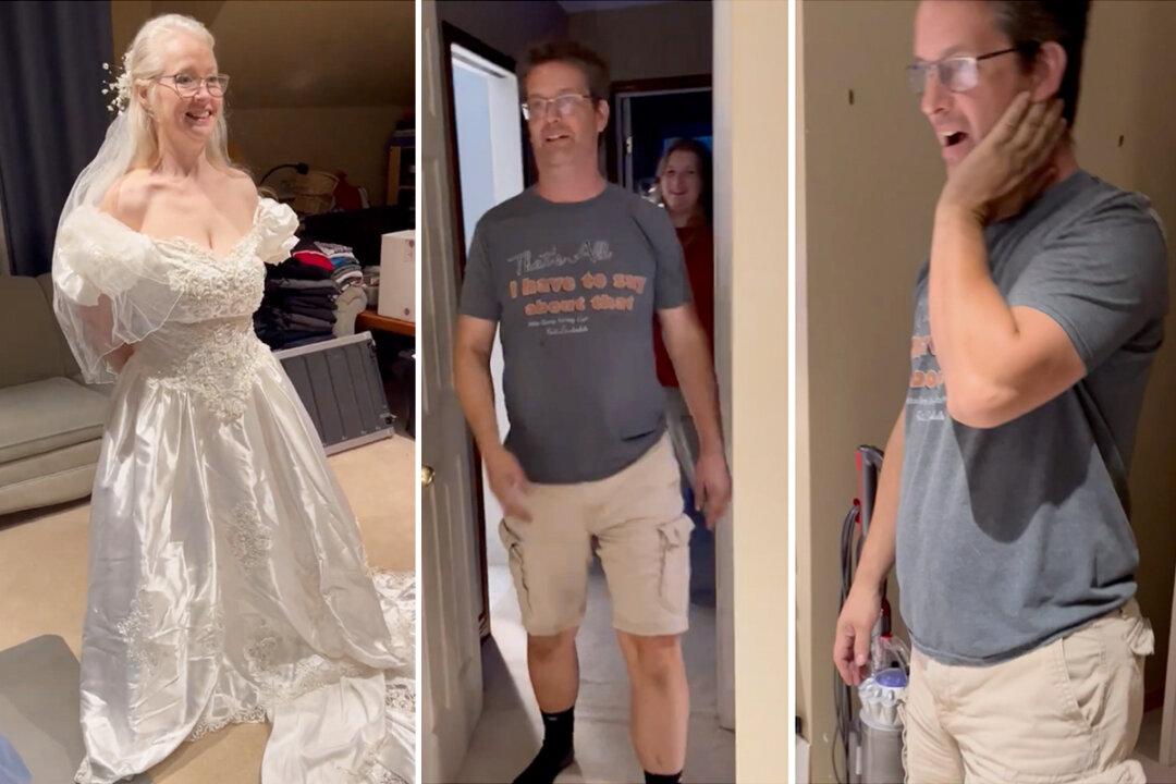 Woman Wows Husband by Trying On 28-Year-Old Wedding Dress After Losing 80lbs in a Year