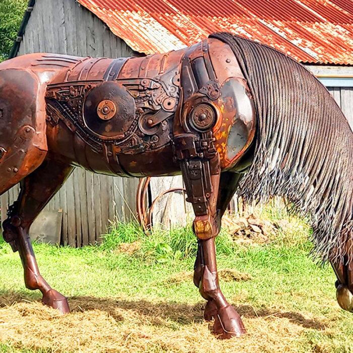 Welding Artist Creates Life-Sized Animal Sculptures, Made Entirely From Scrap Metal: ‘A Huge Jigsaw Puzzle’