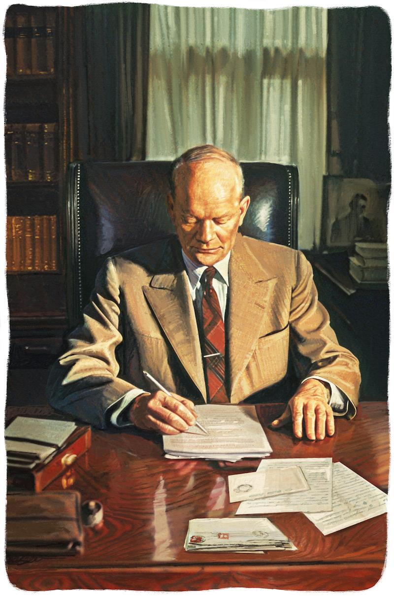 In his responses to students’ letters, Eisenhower encouraged them to stay in school and train their minds. (Biba Kayewich)