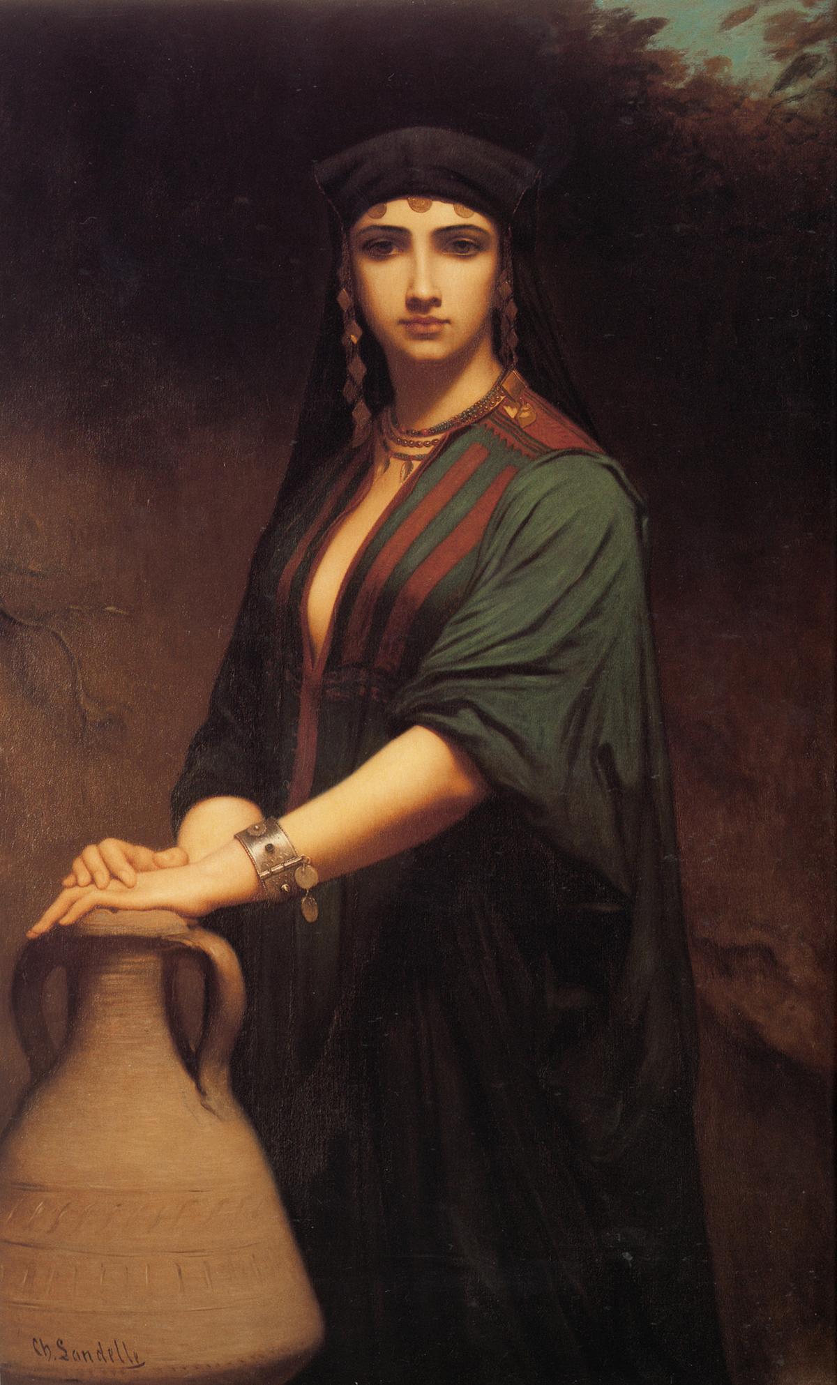 "Femme Fellah" ("Woman Fellah"), 1866, by Charles Landelle . Oil on canvas. Private collection. (Public Domain)