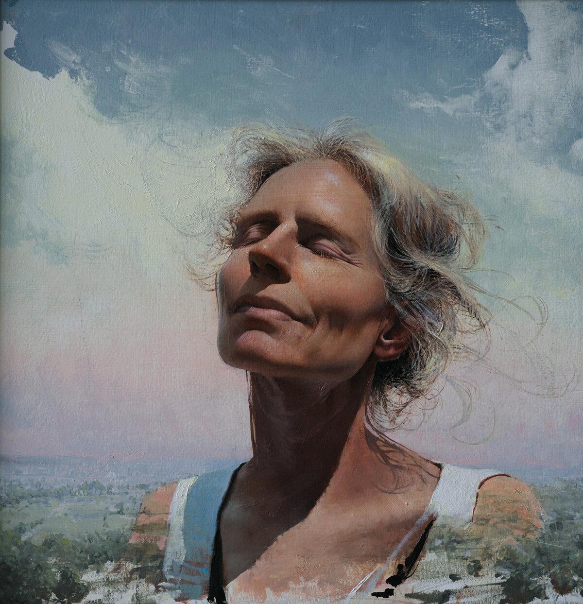 “Jen Starling” by Daniel Sprick of Colorado. Oil on panel; 17 inches by 19 inches. (Courtesy of the Portrait Society of America)