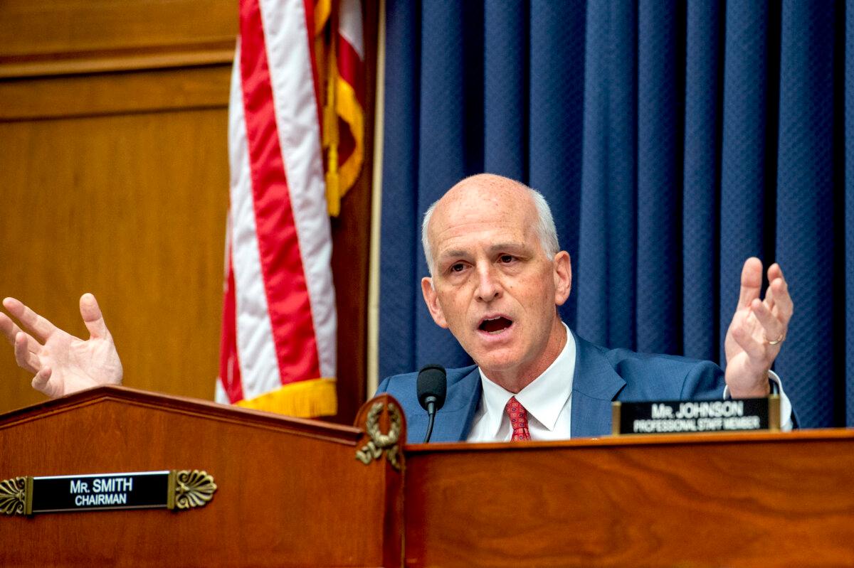 Rep. Adam Smith (D-Wash.), chairman of House Armed Services Committee, offers comments during a House Armed Services Committee hearing on “Ending the U.S. Military Mission in Afghanistan” in the Rayburn House Office Building in Washington on Sept. 29, 2021. (Rod Lamkey/Pool via Getty Images)