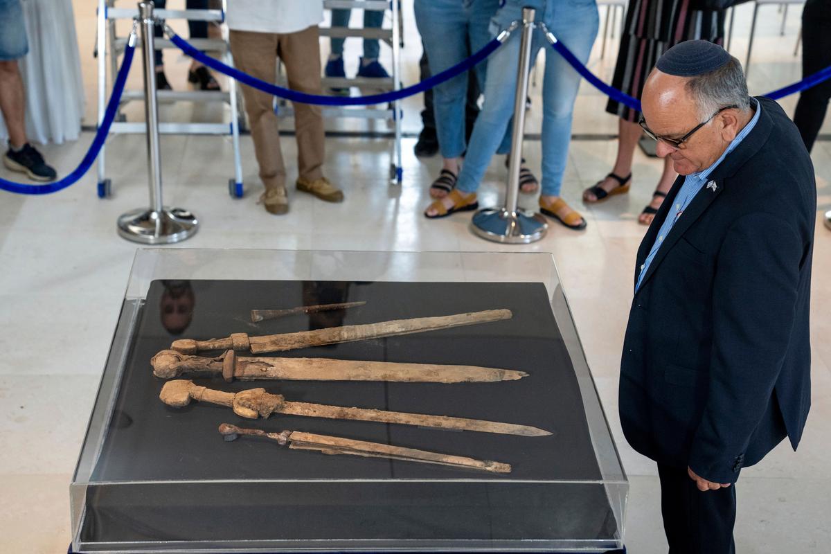 Archaeologists said the exceptionally preserved artifacts are dated to the 2nd century when Jewish rebels launched an uprising against the Roman Empire. (Ohad Zwigenberg/AP Photo)