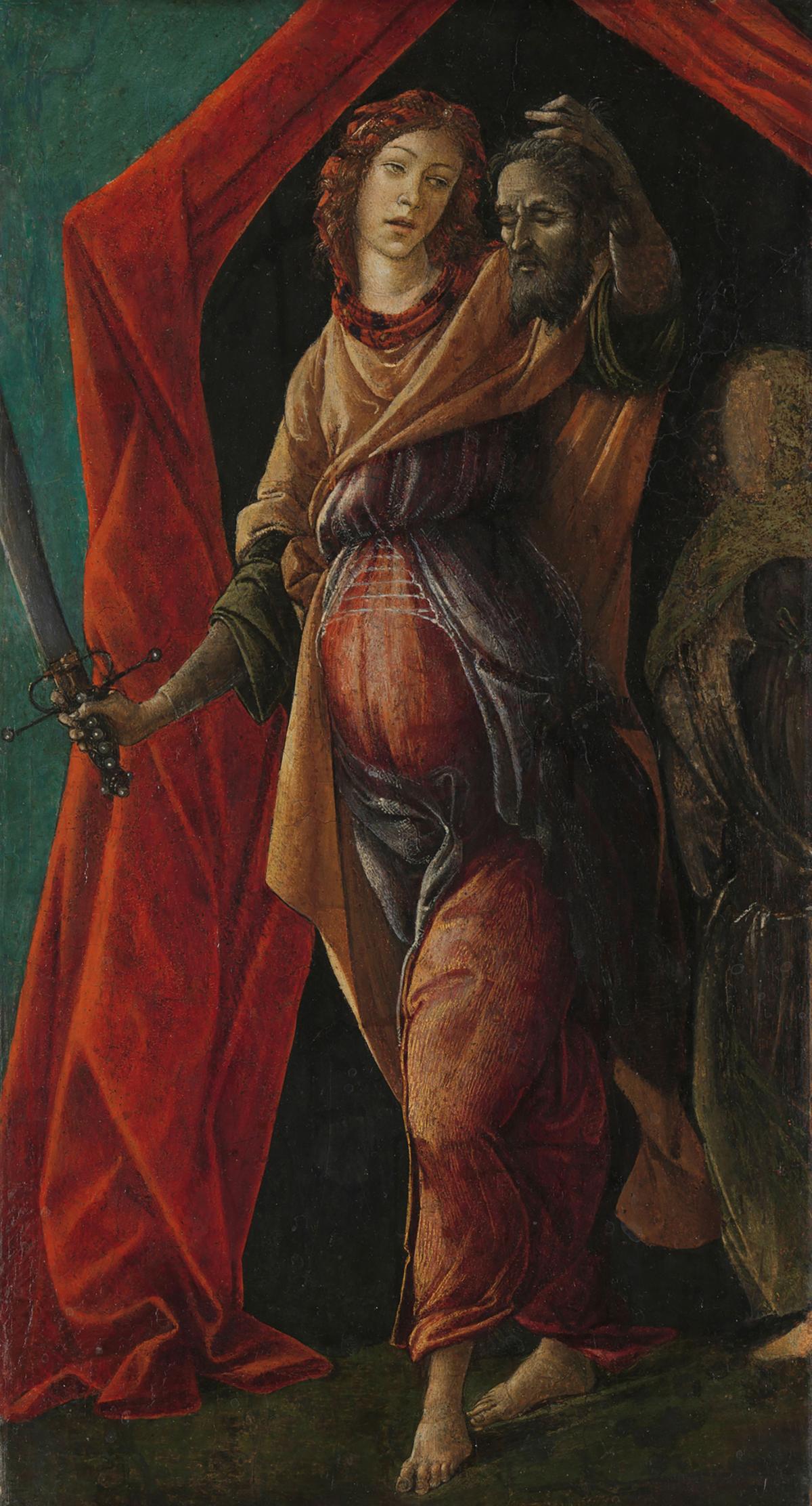 “Judith with the Head of Holofernes,” circa 1497–1500, by Sandro Botticelli. Tempera and oil on panel; 14 3/8 inches by 7 7/8 inches by 2 3/4 inches. Rijksmuseum, Amsterdam. (Courtesy of Legion of Honor)